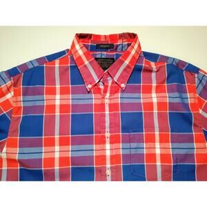 Pendleton Fremont Plaid Multicolor Short Sleeve Button Down Shirt Sz L